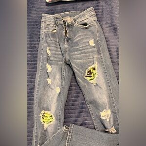 Stretchy Grinch jeans